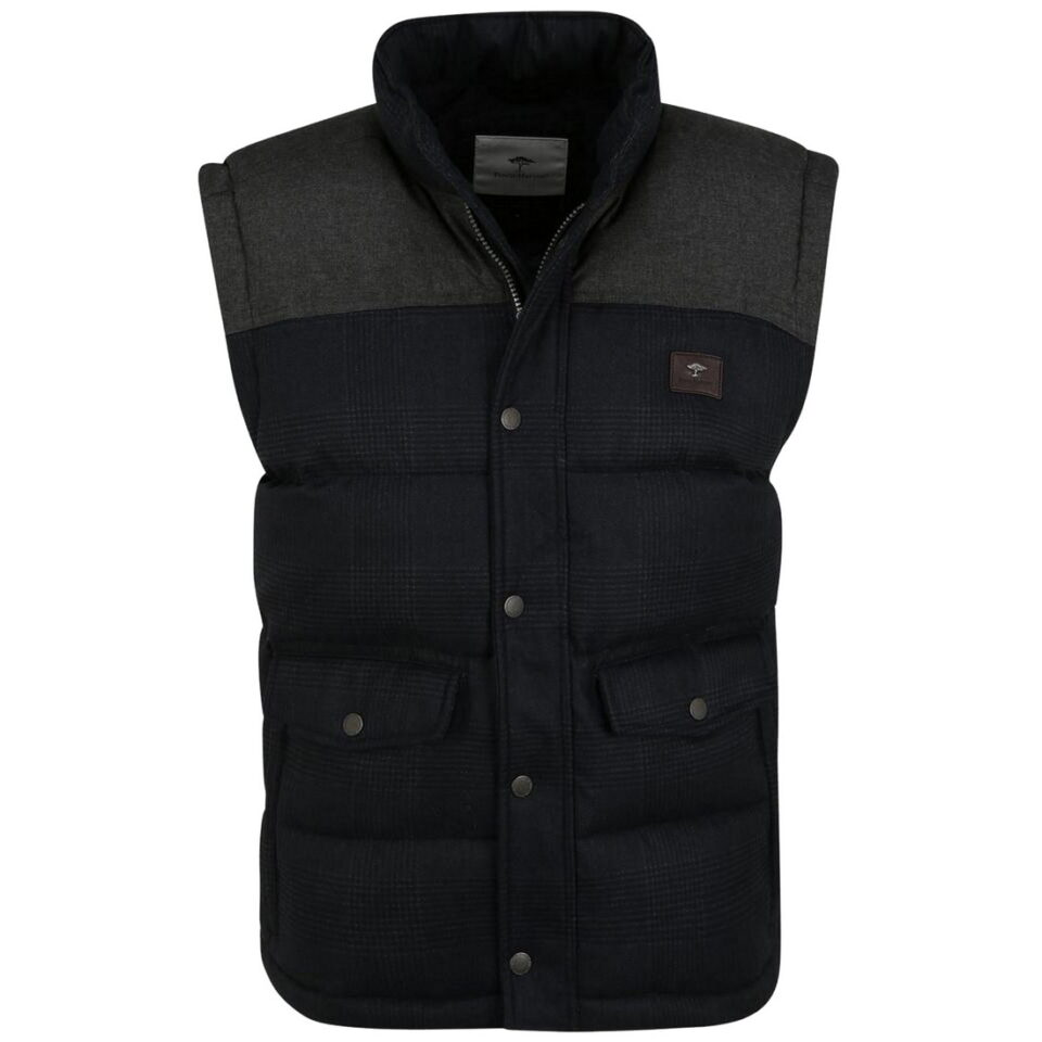 First Image Casual fit vest in glencheck style