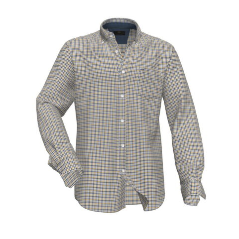 First Image Checkered shirt made of extra calyne cotton