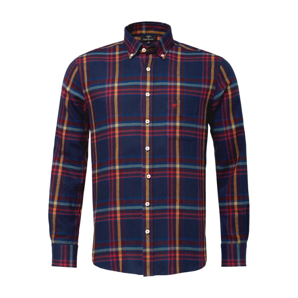 First Image Casual-fit flannel shirt with karo pattern